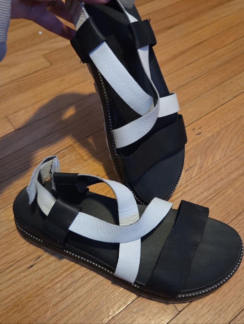 Sorel Black and White Women's Sandals
